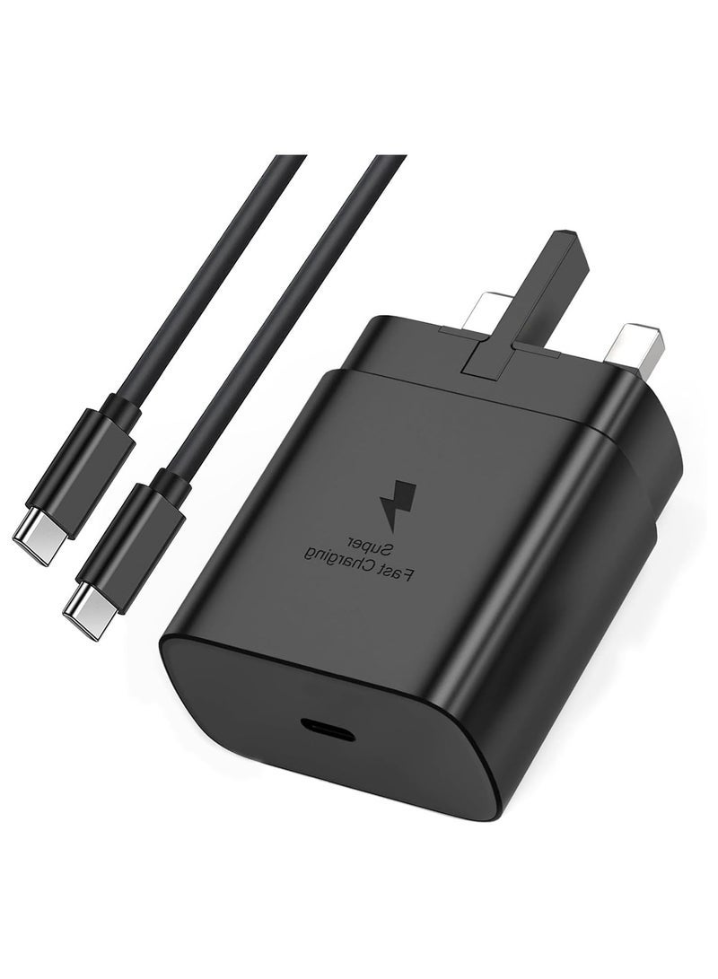 general PD 45W Super Fast Charger USB-C Power Adapter With USB C Charging Cable for Samsung Galaxy S25 Ultra, S24 Ultra, S23 Ultra, S22 Ultra, A16, A15, A55 Black - Image 1