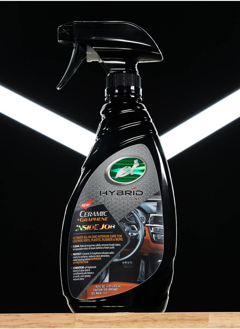 HYBRID SOLUTIONS - Ceramic And Graphene Inside Job 473ml Car Interior Care Leather Vinyl Plastic Rubber Turtle Wax Hybrid Solutions - Image 1