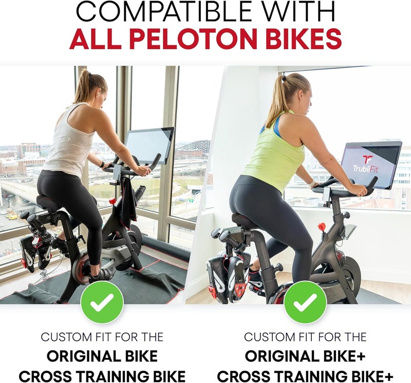 TrubliFit Mat Sweat Towel for the Original Peloton Bike & Bike+ and Cross Training Bike & Bike+, Accessories for Peloton Bike, Washable Mat Towel, Indoor Cycling Floor Mat for Intense Hill Climbs and Workouts - Image 2