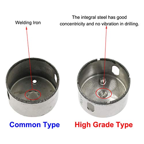PHITUODA 4 Inch / 100mm Diamond Drill Bits, Large Diamond Hole Saw Hollow Core Drill Bits for Glass Ceramic Porcelain Tiles Marble Granite Quartz - Image 4