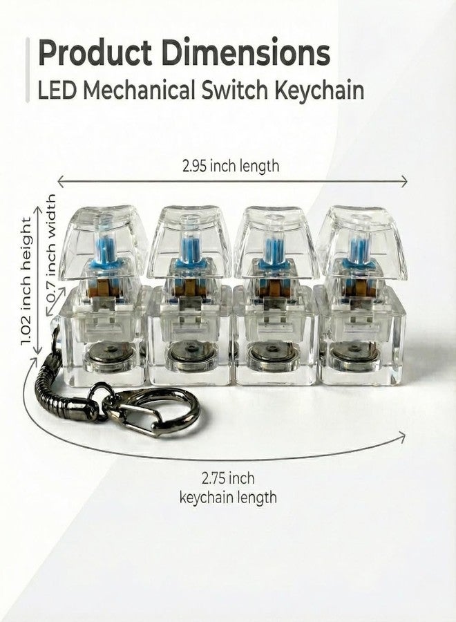 PRAYAN ENTERPRISE Keyboard Fidget Keychain with Four Mechanical Style Keys and Metal Chain (Keyboard Fidget Keychain) - Image 2
