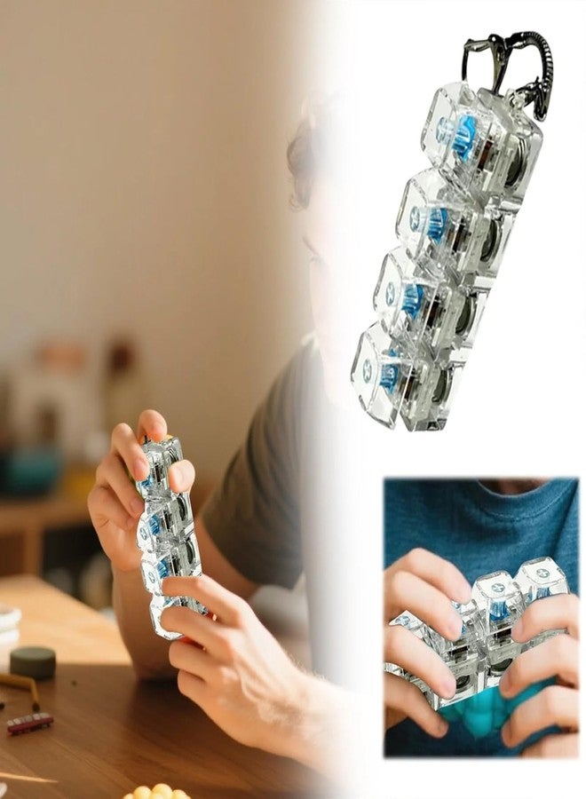 PRAYAN ENTERPRISE Keyboard Fidget Keychain with Four Mechanical Style Keys and Metal Chain (Keyboard Fidget Keychain) - Image 5