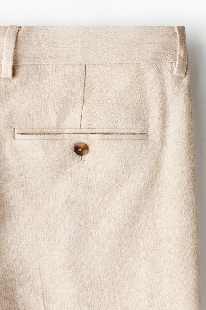 H&M  Regular Fit Tailored linen-blend trousers for Men | Best Price UAE