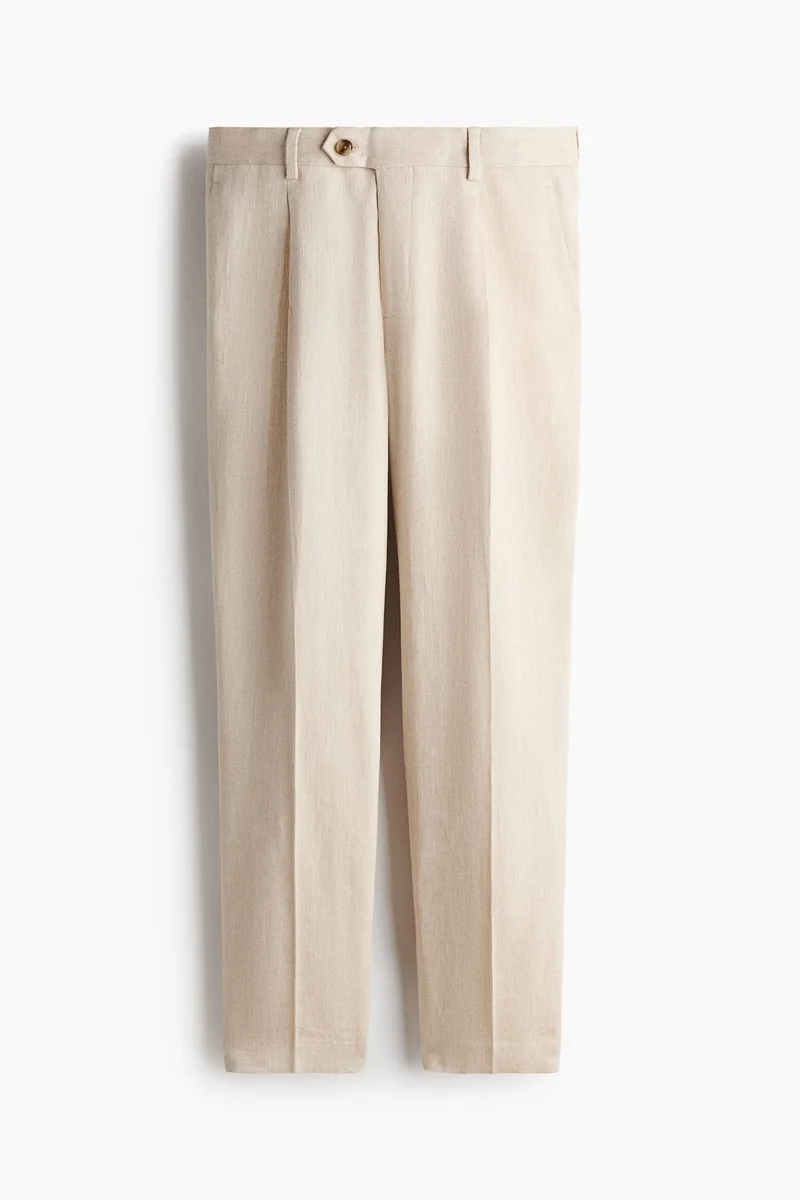 H&M  Regular Fit Tailored linen-blend trousers for Men | Best Price UAE