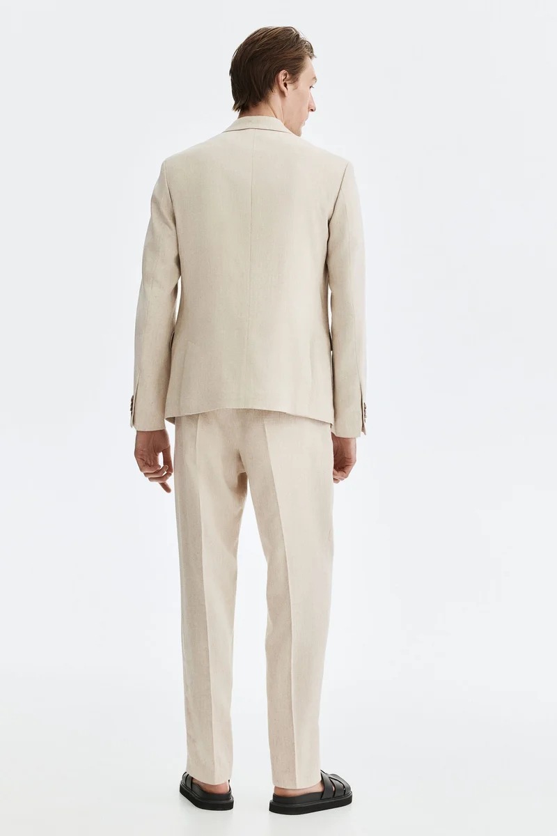 H&M  Regular Fit Tailored linen-blend trousers for Men | Best Price UAE