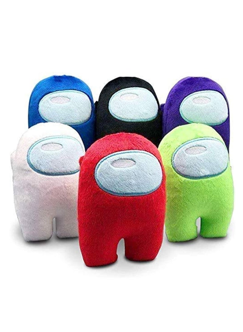 UKR Among Us Astronaut Plush Doll – Soft Pillow Stuffed Toy for Game Fans – Crewmate Design (Multi-Color B, 6pcs, 10cm) - Image 1