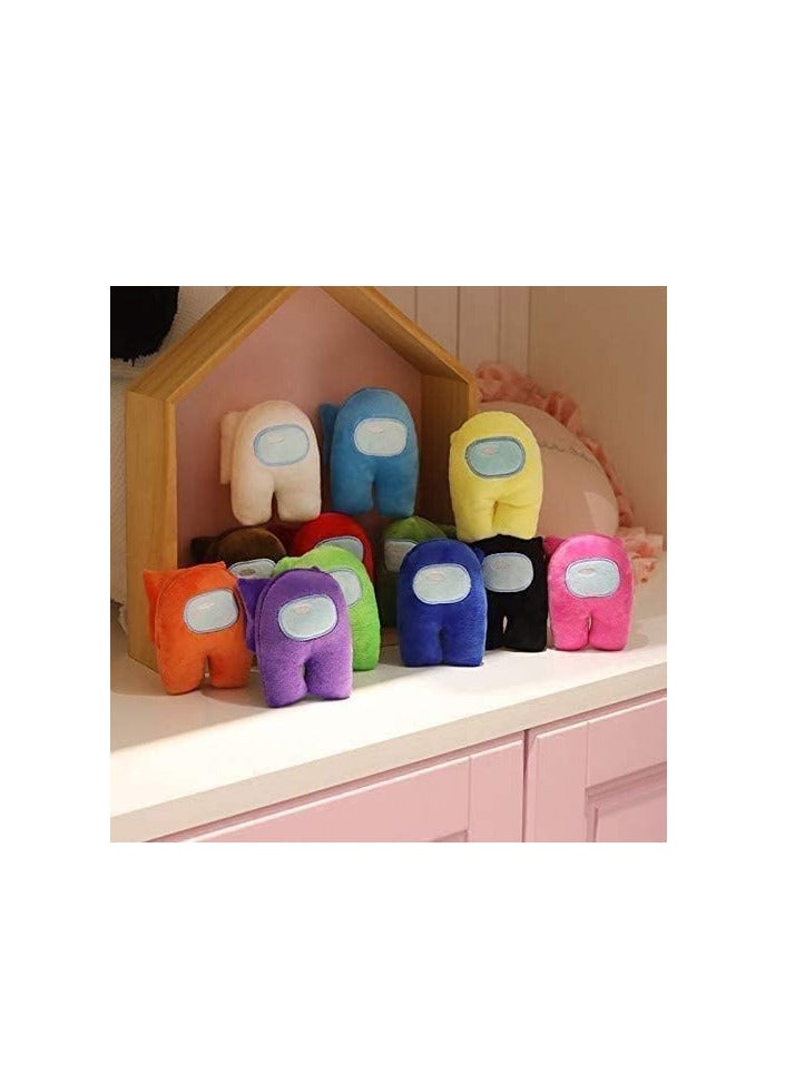 UKR Among Us Astronaut Plush Doll – Soft Pillow Stuffed Toy for Game Fans – Crewmate Design (Multi-Color B, 6pcs, 10cm) - Image 4