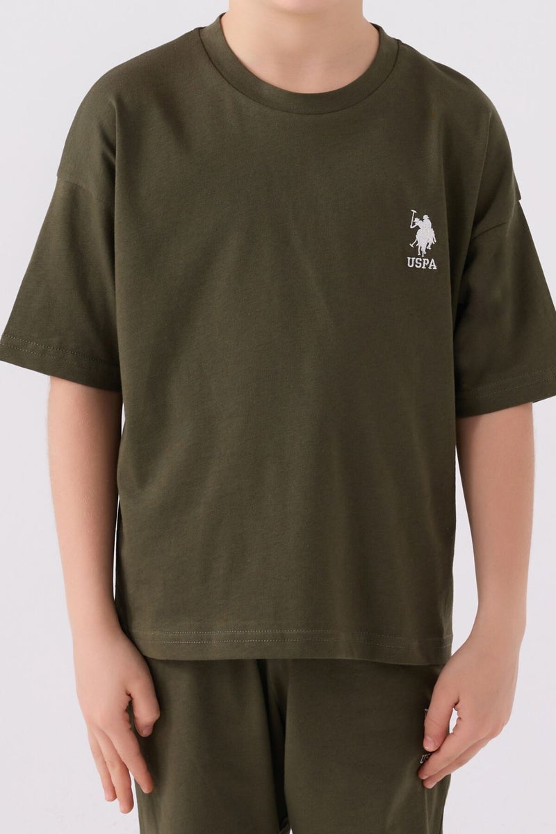 U.S. Polo Assn. Boys Dark Khaki Bermuda Set  - Image 4