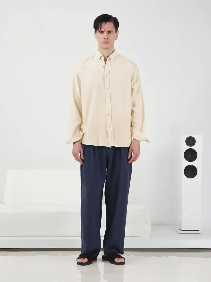 جيستو GIESTO Long Sleeve Buttoned Tencel Shirt