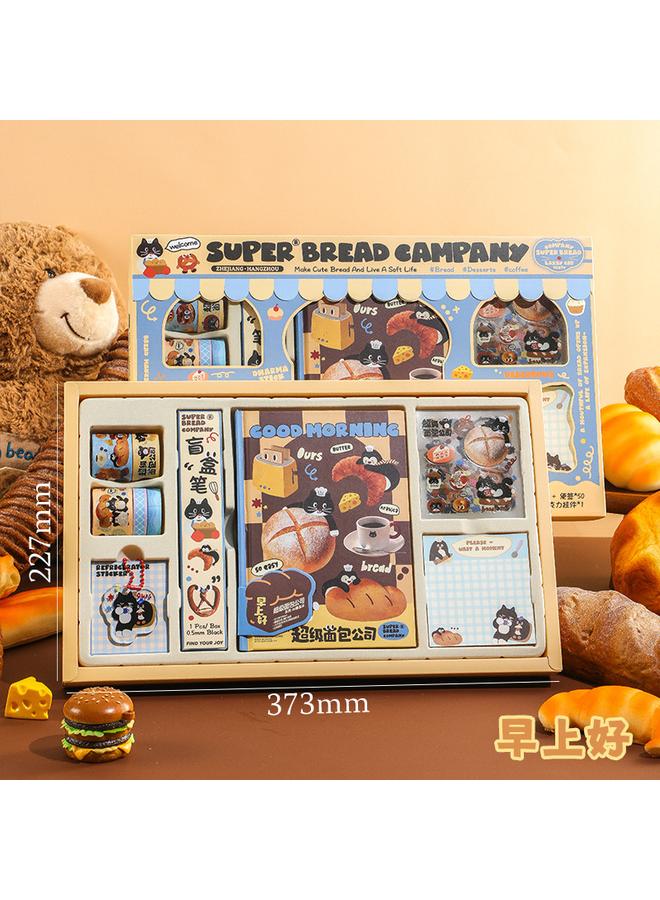 Bluejw Fang Dao | Bread Hand Book Suit Gift Box Girl's High Color Notebook Girl's Cute Hand Book Complete Set - Image 1