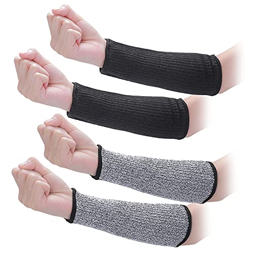 Aster 2Pairs Arm Protection Sleeves Cut Resistant Sleeves Level 5 Protective Arm Sleeves Heat Resistant Sleeves Protectors for Thin Skin Bruising Men Women - Image 1