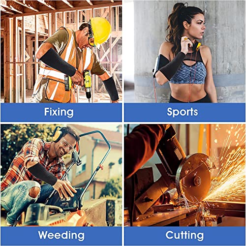 Aster 2Pairs Arm Protection Sleeves Cut Resistant Sleeves Level 5 Protective Arm Sleeves Heat Resistant Sleeves Protectors for Thin Skin Bruising Men Women - Image 5