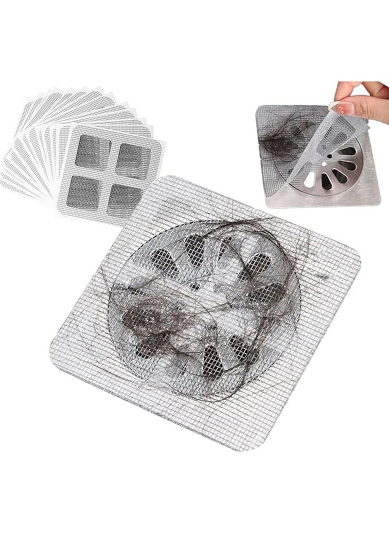 yIFeNG 2024 New Disposable Floor Drain Sticker，4Inches Floor Drain Sticker，Disposable Hair Drain Stickers, Sink Drain Strainer Screen Catcher (50pcs)  - Image 1