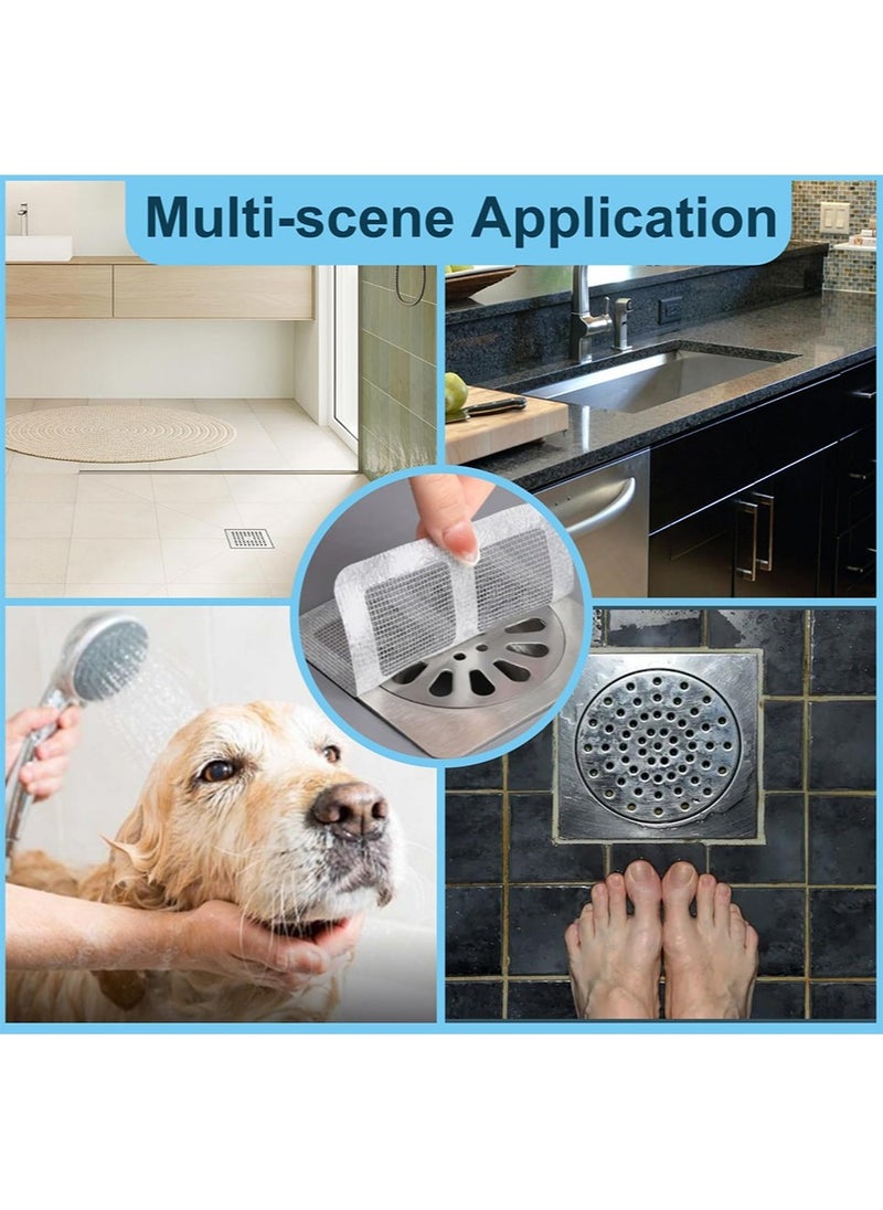 yIFeNG 2024 New Disposable Floor Drain Sticker，4Inches Floor Drain Sticker，Disposable Hair Drain Stickers, Sink Drain Strainer Screen Catcher (50pcs)  - Image 2
