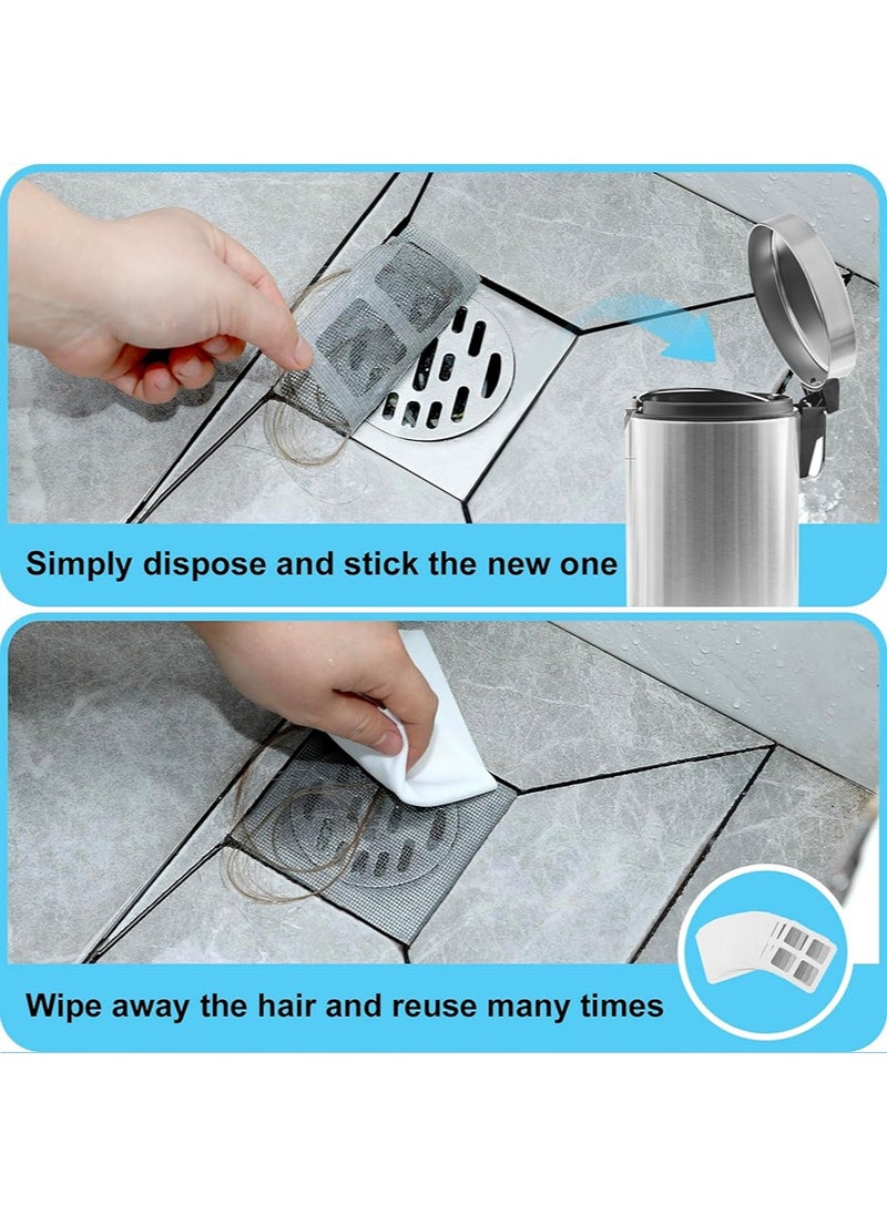 yIFeNG 2024 New Disposable Floor Drain Sticker，4Inches Floor Drain Sticker，Disposable Hair Drain Stickers, Sink Drain Strainer Screen Catcher (50pcs)  - Image 5