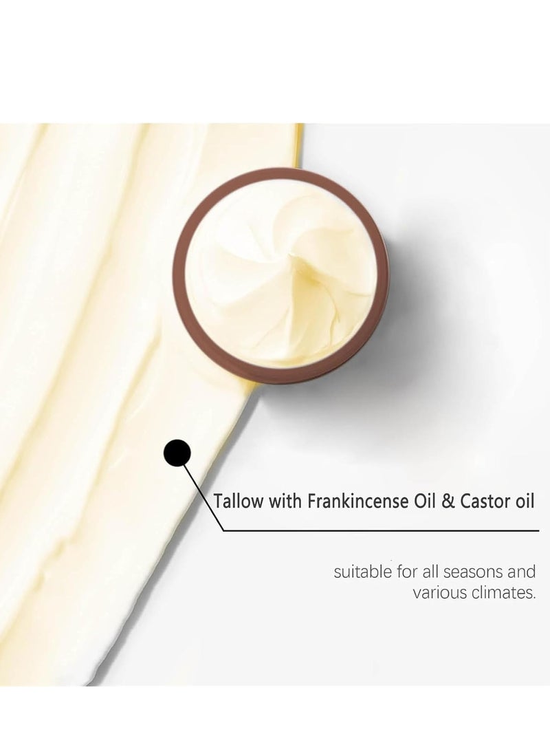 Organic Beef Tallow Castor Oil Frankincense, Grass-Fed Beef Tallow With Frankincense Oil & Castor Oil, Organic Beef Tallow Moisturizer For Skin (60ml)  - Image 3