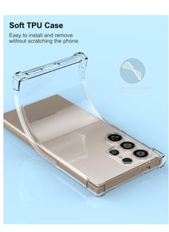 KING KONG Case for Samsung Galaxy S24 Ultra (6.8 Inch) Transparent Case Mobile Phone Case with Reinforced Corners Protective Case Thin Soft Cover Shockproof Bumper for Galaxy S24 Ultra, Clear  - Image 2