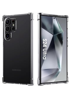 KING KONG Case for Samsung Galaxy S24 Ultra (6.8 Inch) Transparent Case Mobile Phone Case with Reinforced Corners Protective Case Thin Soft Cover Shockproof Bumper for Galaxy S24 Ultra, Clear  - Image 1