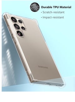 KING KONG Case for Samsung Galaxy S24 Ultra (6.8 Inch) Transparent Case Mobile Phone Case with Reinforced Corners Protective Case Thin Soft Cover Shockproof Bumper for Galaxy S24 Ultra, Clear  - Image 3