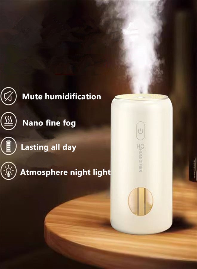 Mini Humidifier, USB Mist Humidifier with 7 Color Light,Car Diffuser,Small Personal Desktop Humidifier for Car,Baby Bedroom, Office, Nursery, Travel with Auto Shut-Off, Super Quiet - Image 2