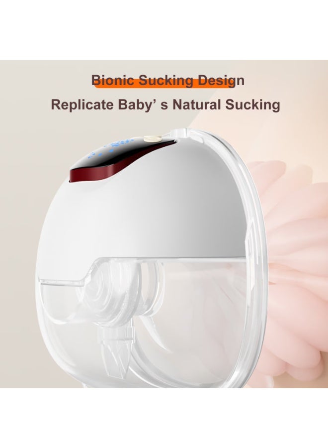 Wearable Breast Pump Hands-Free, 4 Modes 15 Levels Electric Breast Pump, 180ml Rechargeable Portable Breast Pump with Anti-Backflow & Storage Bag for Breastfeeding - Image 4