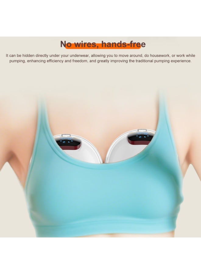 Wearable Breast Pump Hands-Free, 4 Modes 15 Levels Electric Breast Pump, 180ml Rechargeable Portable Breast Pump with Anti-Backflow & Storage Bag for Breastfeeding - Image 5