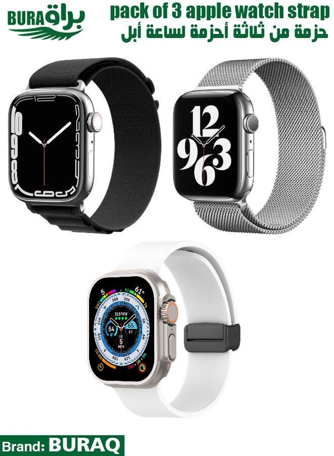 Apple Watch Band Strap For Apple Watch Ultra 2/Ultra 49mm, Series 10 46mm, 9/8/7 45mm, SE2/SE/6/5/4 44mm, 3/2/1 42mm