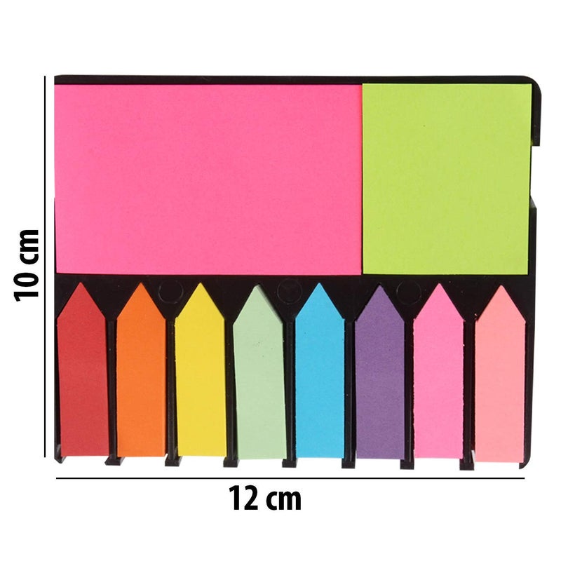 Pinzo Sticky Note Memo Pad With 8 Index Tabs, Bright Neon Colors - Image 5
