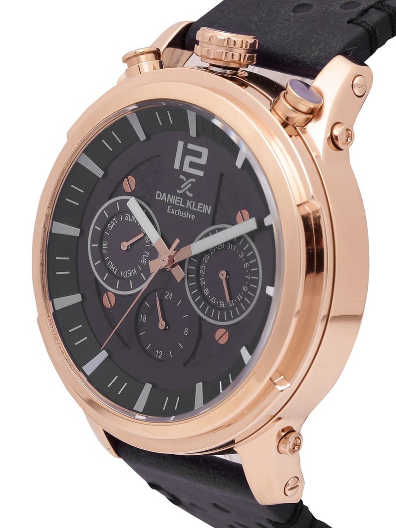 Daniel Klein Analog Gunmetal Dial Men's Watch-DK11378-5 - Image 3