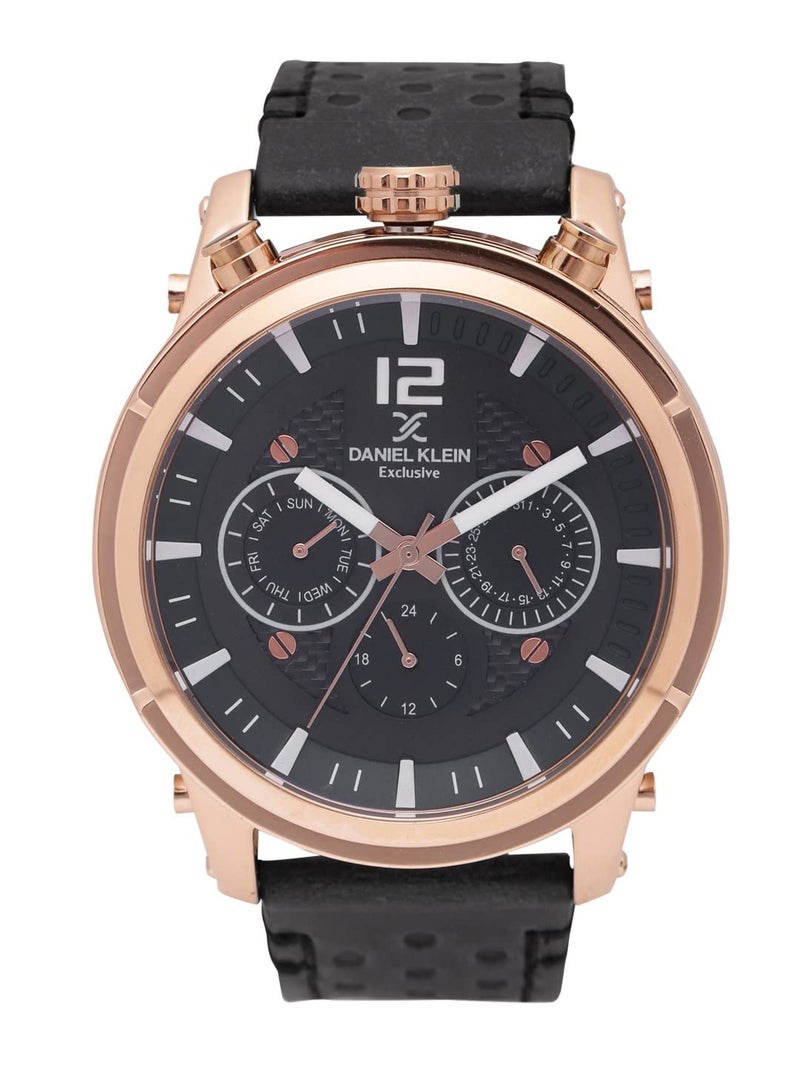 Daniel Klein Analog Gunmetal Dial Men's Watch-DK11378-5 - Image 1
