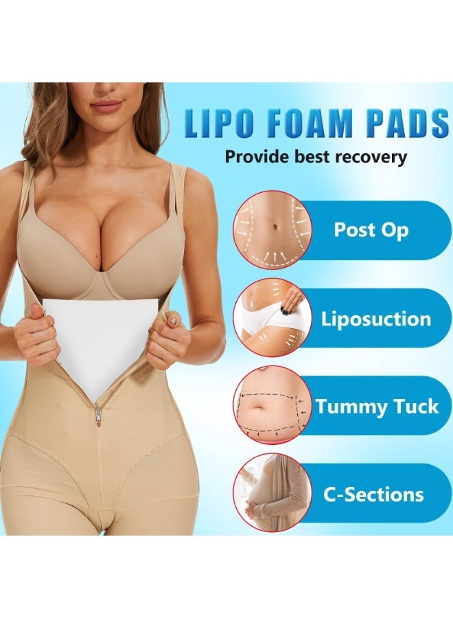 أوشيما 3 قطع من أوساط الفوم لليبو للتعافي بعد الجراحة، 8 بوصات × 11 بوصة أوساط فوم لليبو للتعافي بعد الجراحة تُسطح منطقة البطن، مضغوطة ناعمة ومسلّمة للبطن، لاستخدامات استرداد الليبو - Image 3