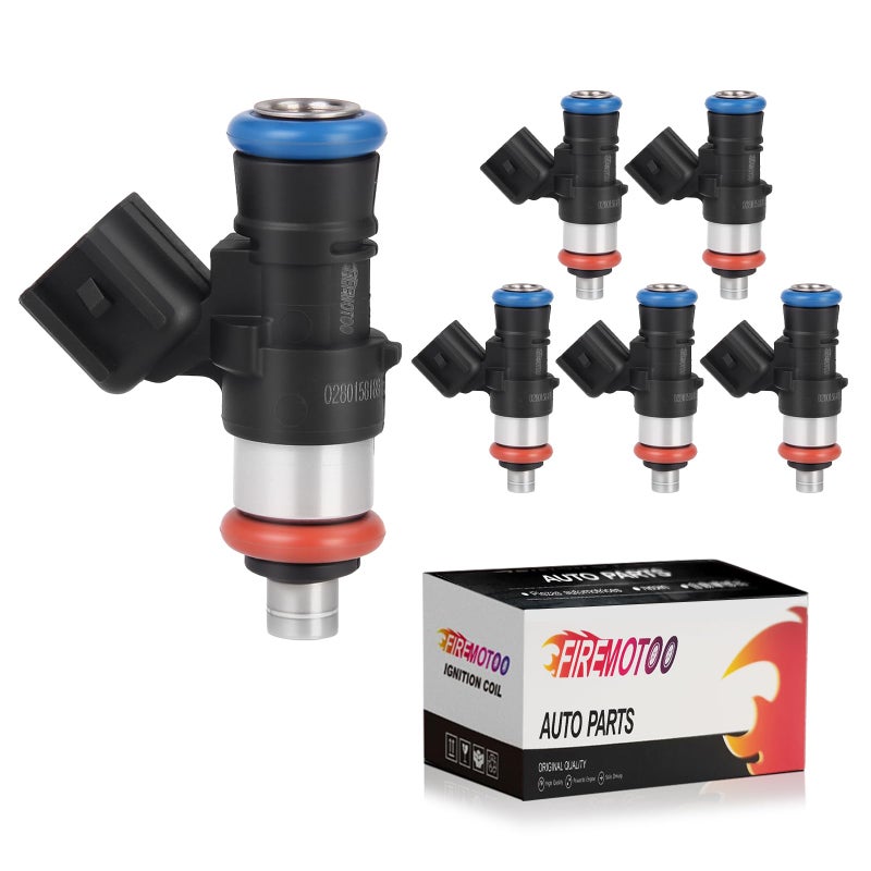 FIREMOTOO Fuel Injectors Pack of 6 Compatible with Ford Escape 0912 Fusion 1012 for Mazda Tribute 0911 for Mercury Mariner 0911 Milan 1011 30L V6 Replace 0280158189 82211217 FJ998 CM5155 4 Holes - Image 2