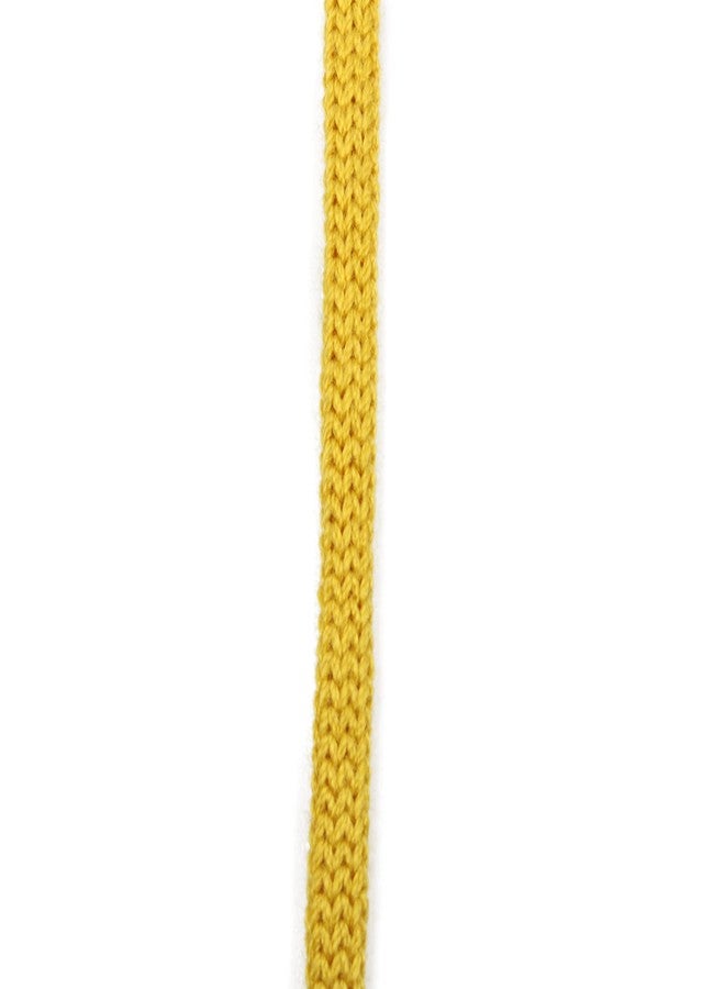 BOBBINY | Knitted Braided Crochet Macrame Acrylic Nylon Cord Thread for Macrame DIY, Garments, Crafting, and Other Projects, Mustard, 3mm,50 Meter - Image 4