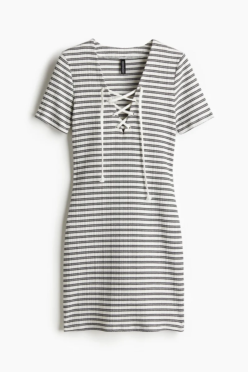 H&M Lacing-detail bodycon dress