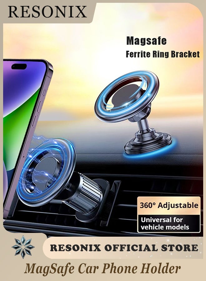 RESONIX MagSafe Car Phone Holder, Magnetic Air Vent Mount, Rotatable Car Mobile Holder, Universal Fit for iPhone and Smartphones - Image 1