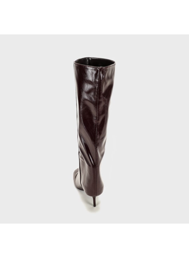 Zara Versatile Fashion Boots - Slim Heel Tall Boots For Women - Image 5