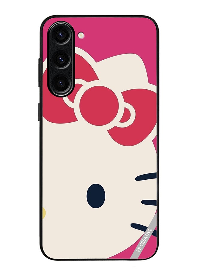 VR CREATIVE غطاء حماية لهاتف سامسونج جالاكسي S23 FE بتصميم كاتي متعدد الألوان - Image 1