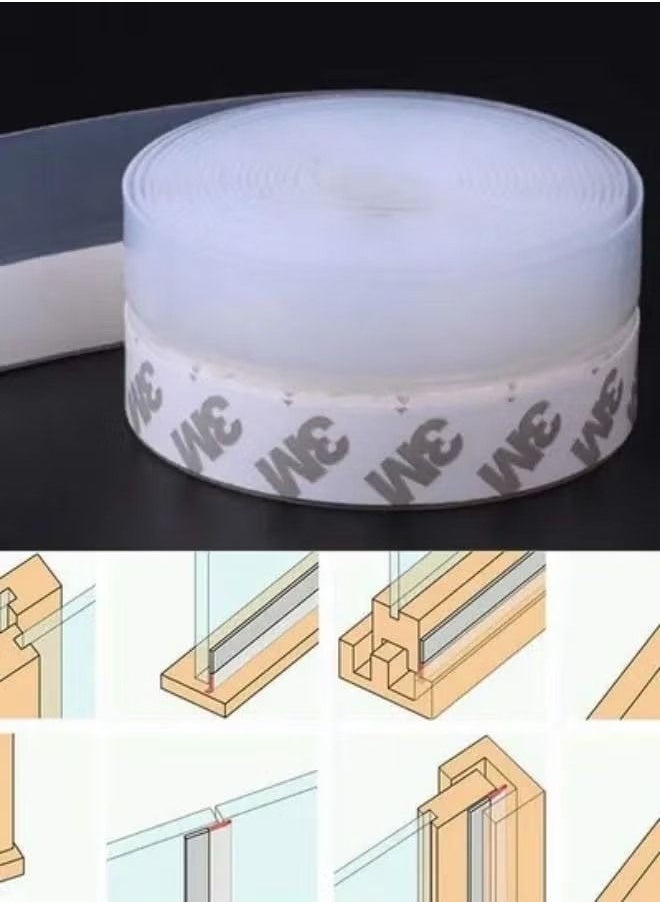 101 - Weather Stripping Door Seal Strip Transparent 5meter - Image 1