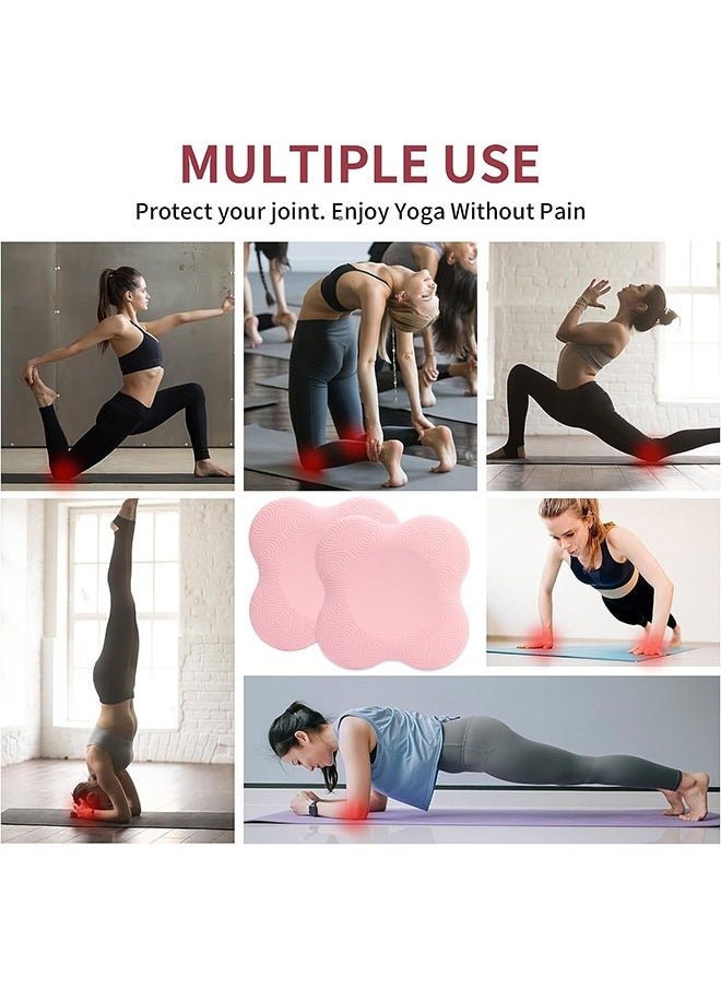 2-Piece Yoga Knee Pad, Anti Slip Foam Yoga Kneeling Pad, Soft Yoga Knee and Elbow Wrist Pads for Kneeling Down Workout Pilates Exercise
