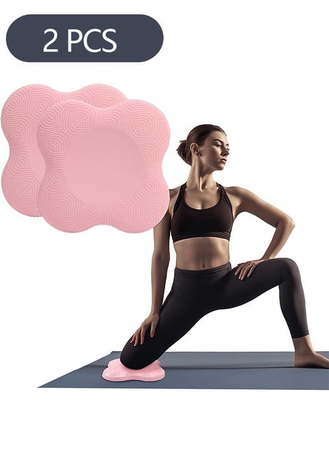 2-Piece Yoga Knee Pad, Anti Slip Foam Yoga Kneeling Pad, Soft Yoga Knee and Elbow Wrist Pads for Kneeling Down Workout Pilates Exercise