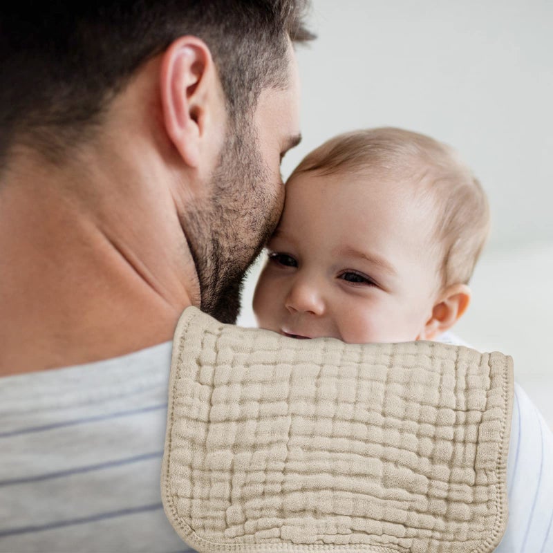 Looxii Muslin Burp Cloths 100% Cotton Muslin Cloths 12 Pack Large 20''x10'' Extra Soft and Absorbent Baby Burping Cloth for Boys and Girls (Apricot) - Image 3