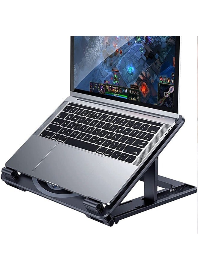 Captaintech Laptop Cooling Pad, Laptop Stand with Fan, Adjustable Laptop Holder Compatible with iPad, iPhone Pro Max, MacBook, Dell, HP, Surface, from 7' to 17'  - Image 3