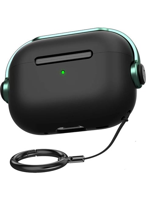 For Airpods 4 Case Compatible With Airpods 4Th Generation Case 2024 Usb C，Music Creative Headset Earphone Protective Case With Secure Lock & Keychain Green