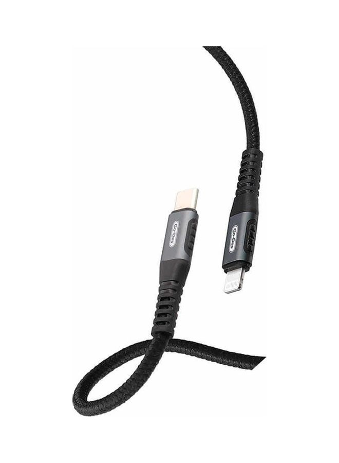 GO-DES Type-C To Lightning Fast Charging Cable Black - Image 2
