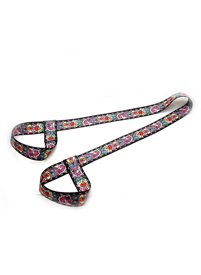 2 Pcs Vintage Print Yoga Mat Strap Sling, Adjustable Thick Yoga Mat Carrier Stretching Strap, Yoga Mat Sling Holder Women Stretching Band - Image 2