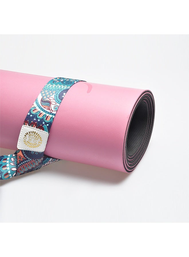 2 Pcs Vintage Print Yoga Mat Strap Sling, Adjustable Thick Yoga Mat Carrier Stretching Strap, Yoga Mat Sling Holder Women Stretching Band - Image 3