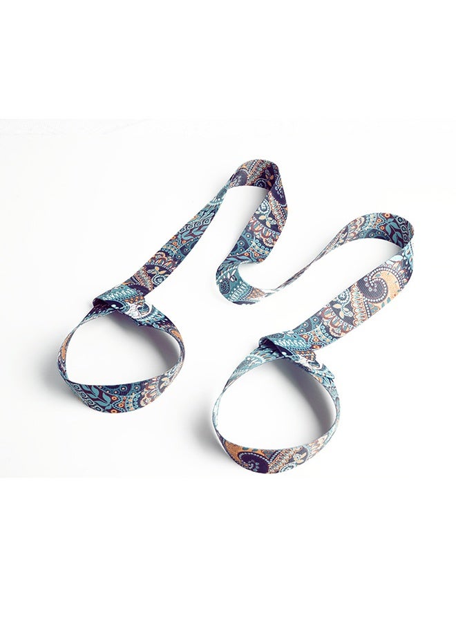 2 Pcs Vintage Print Yoga Mat Strap Sling, Adjustable Thick Yoga Mat Carrier Stretching Strap, Yoga Mat Sling Holder Women Stretching Band - Image 1