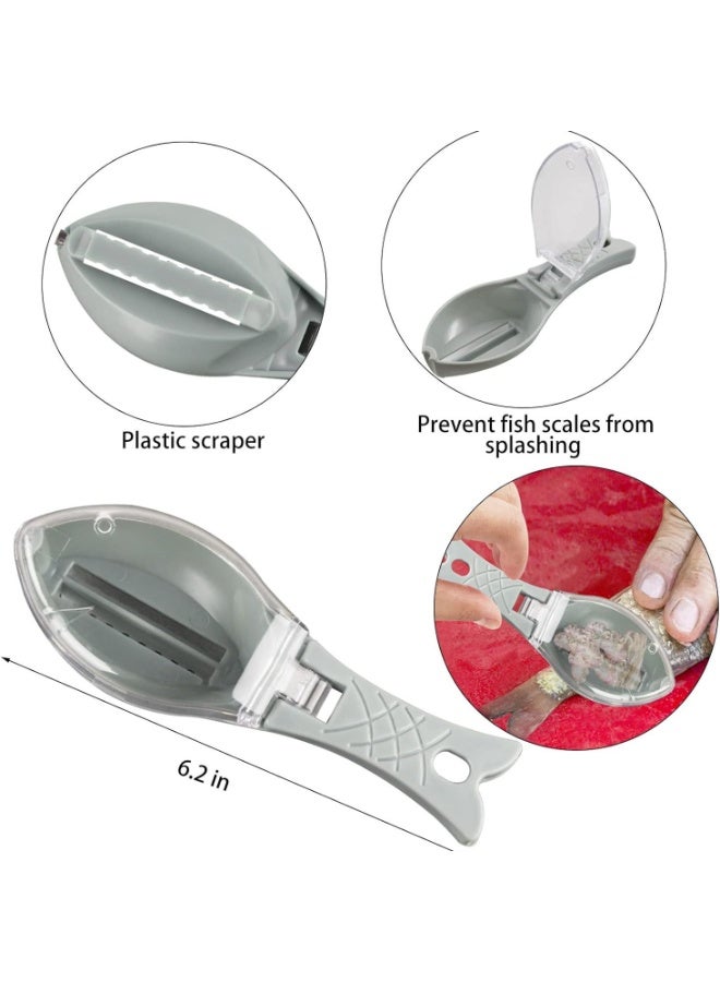 8-Piece Stainless Steel Fish Preparation Kitchen Tool Set with Cut-Resistant Glove - Image 4