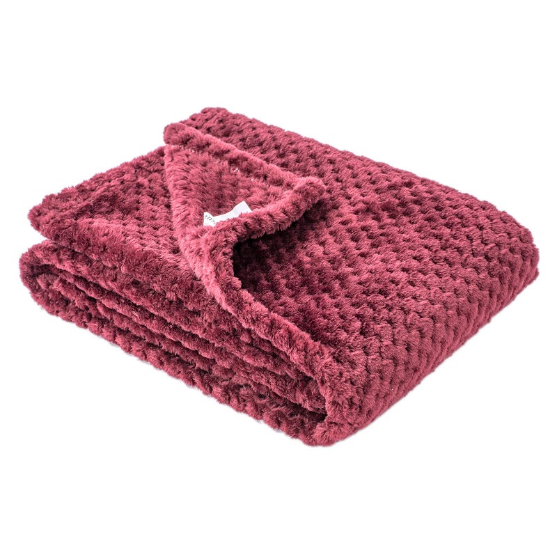 Fuzzy Blanket or Fluffy Blanket for Baby Soft Warm Cozy Coral Fleece Toddler Infant or Newborn Receiving Blanket for Crib Stroller Travel Decorative 28Wx40L XSCoral Red