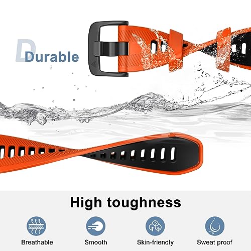 ISABAKE Watch Band for Garmin Forerunner 965/945/970/955/935, 22mm Silicone Replacement Strap for Fenix 5/Fenix 6/Approach S60 - Image 3